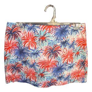 Lilly Pulitzer Skirt Size 6 Patriotic Red White Blue Fireworks Print
